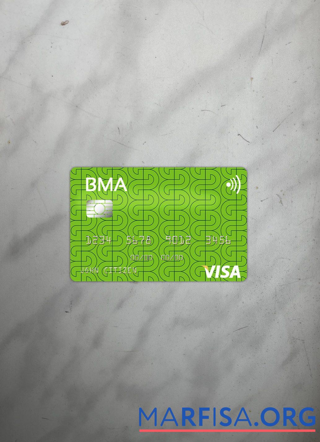 Blank Afghanistan Bank Millie Afghan visa card photolook front example
